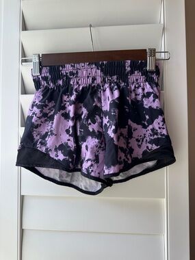 Athletic Works Purple and Black Girls' Running Shorts